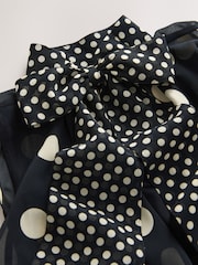 Gepunktet, Schwarz - Mesh Sleeveless Scarf Top - Bild 2 von 3