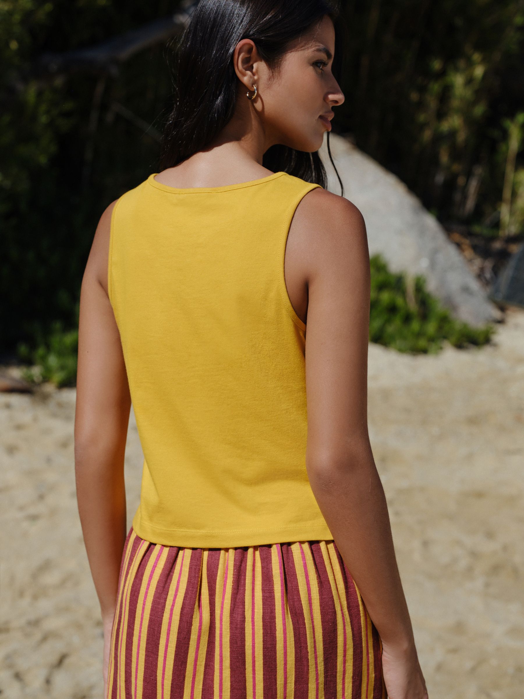 Buy Yellow Mirror Embellished Sleeveless Top from Next USA