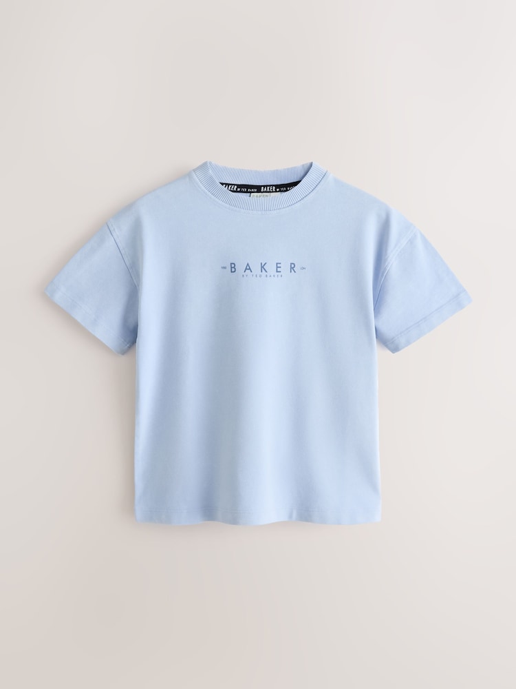 Baker by Ted Baker Blue/Pink Washed T-Shirts 2 Pack - Image 2 of 17 Baker by Ted Baker Blue/Pink Washed T-Shirts 2 Pack - Image 2 of 17