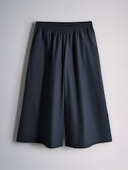 The Set 2 Pack Wide Leg Cotton Culottes Navy/White - Image 2 of 5