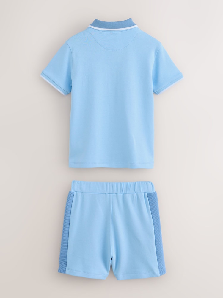 Baker by Ted Baker Textured Polo Shirt and Shorts Set - Image 2 of 6