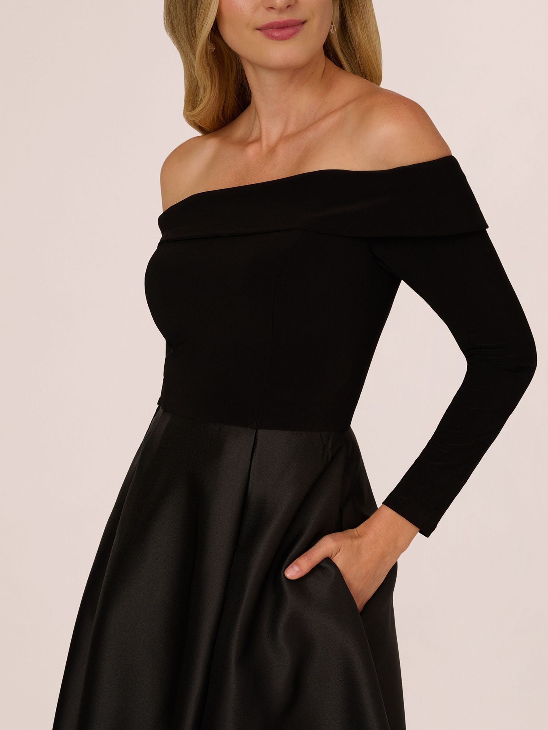 Buy Adrianna Papell Black Mikado Combo Ankle Dress from Next USA