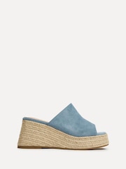 Linzi Blue Espresso Espadrille Mule Sandals - Image 3 of 6