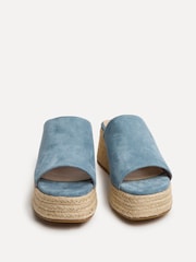 Linzi Blue Espresso Espadrille Mule Sandals - Image 4 of 6