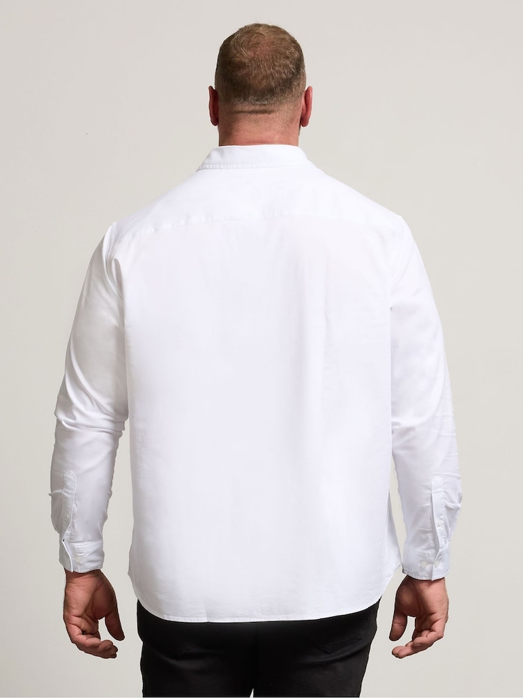 big and tall white dress shirt long sleeve PEASKJP Big And Tall Linen Shirts, Casual Button Down, Solid Long Sleeve  White Shirt, 4XL