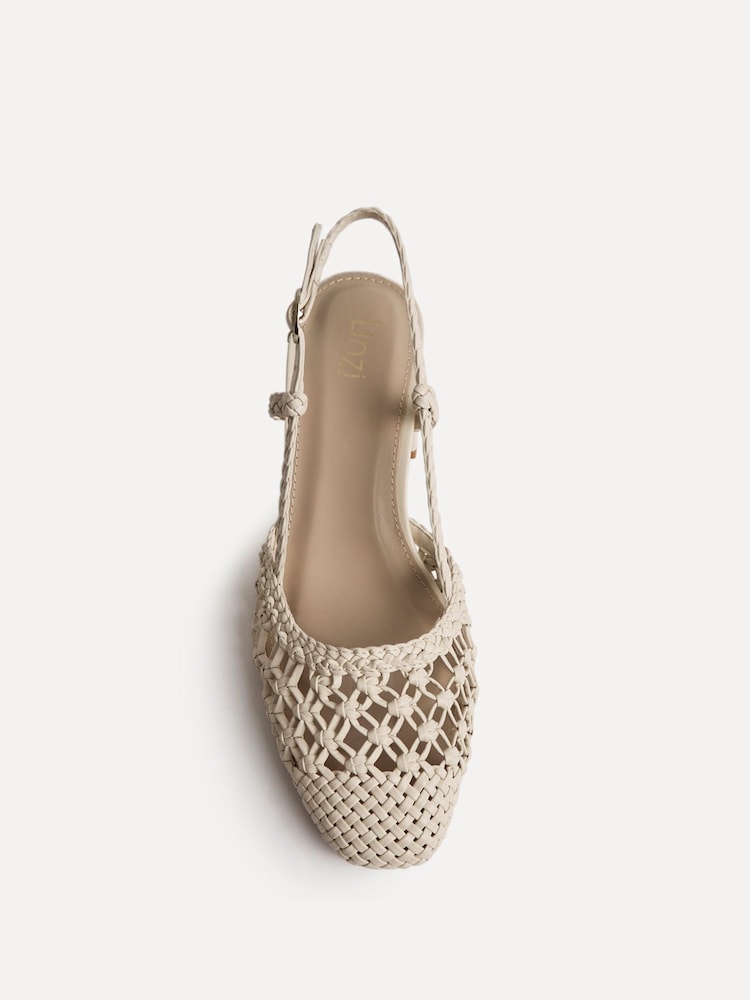 Linzi Cream Spring Handwoven Court Heels - Image 4 of 4 Linzi Cream Spring Handwoven Court Heels - Image 4 of 4