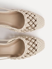 Linzi Cream Spring Handwoven Court Heels - Image 5 of 5