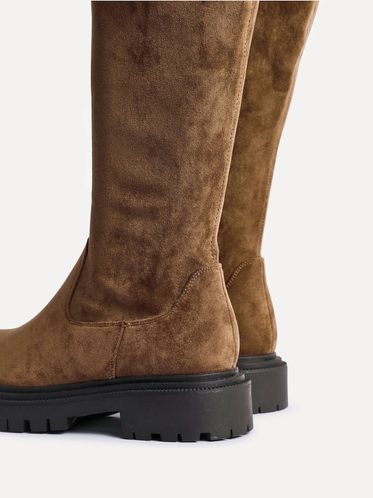 Brun clair - Bottes hautes extensibles Linzi Hallie - Image 5 sur 5