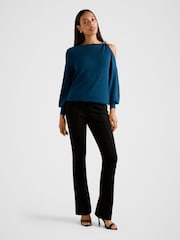Forever New Blue Alessia Cold Shoulder Jumper - Image 5 of 5