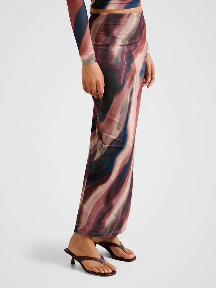 Forever New Brown Mia Mesh Maxi Skirt - Image 2 of 5 Forever New Brown Mia Mesh Maxi Skirt - Image 2 of 5