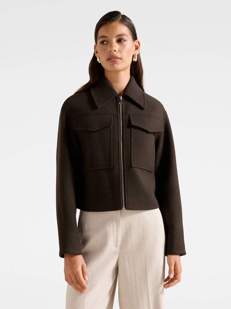 Forever New Brown Eliana Jacket - Image 1 of 5 Forever New Brown Eliana Jacket - Image 1 of 5