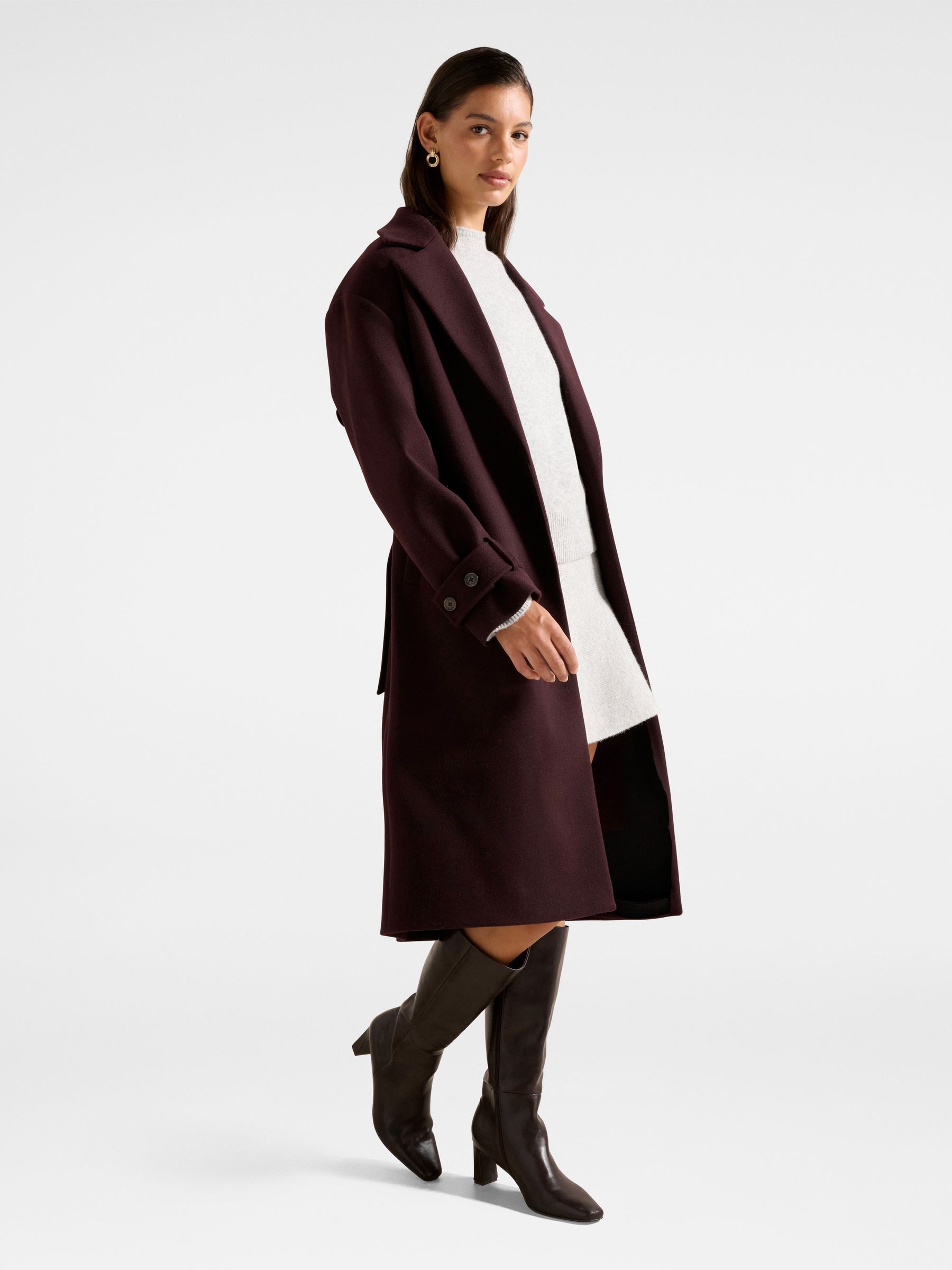 Buy Forever New Purple Heidi Double Breasted Wrap Coat from Next