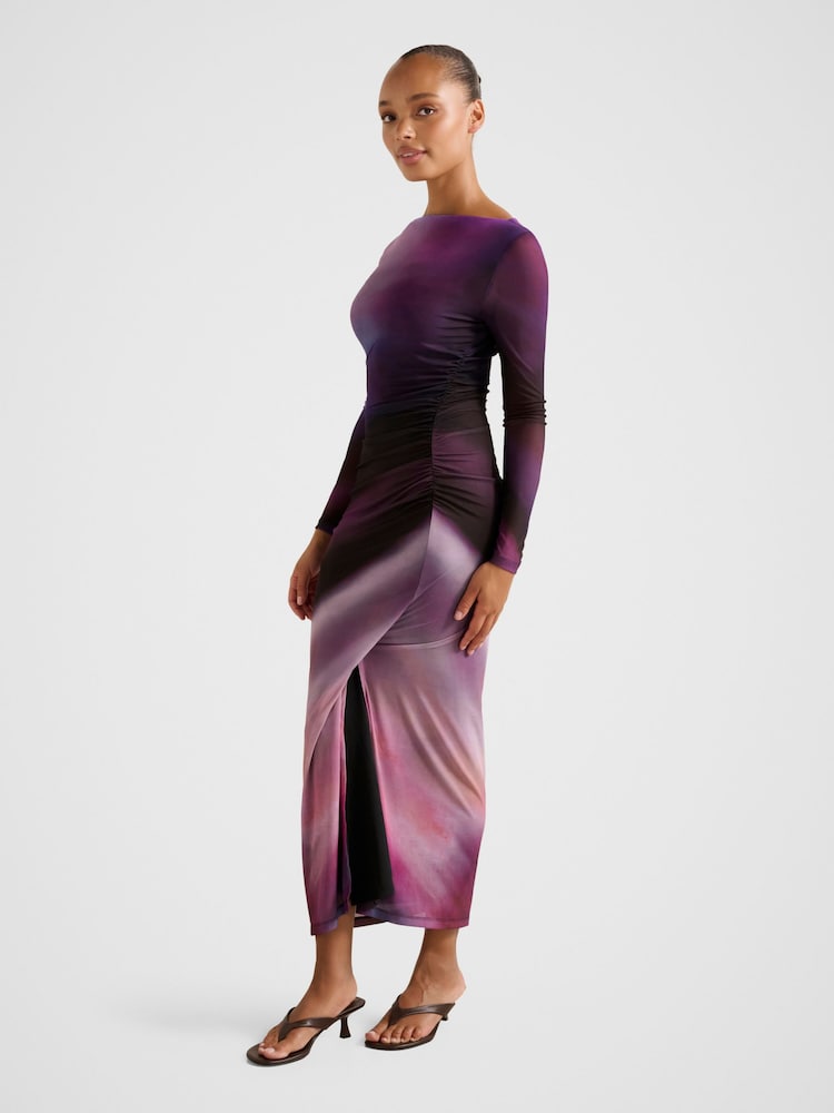 Forever New Purple Stephanie Long Sleeves Midi Dress - Image 4 of 4 Forever New Purple Stephanie Long Sleeves Midi Dress - Image 4 of 4