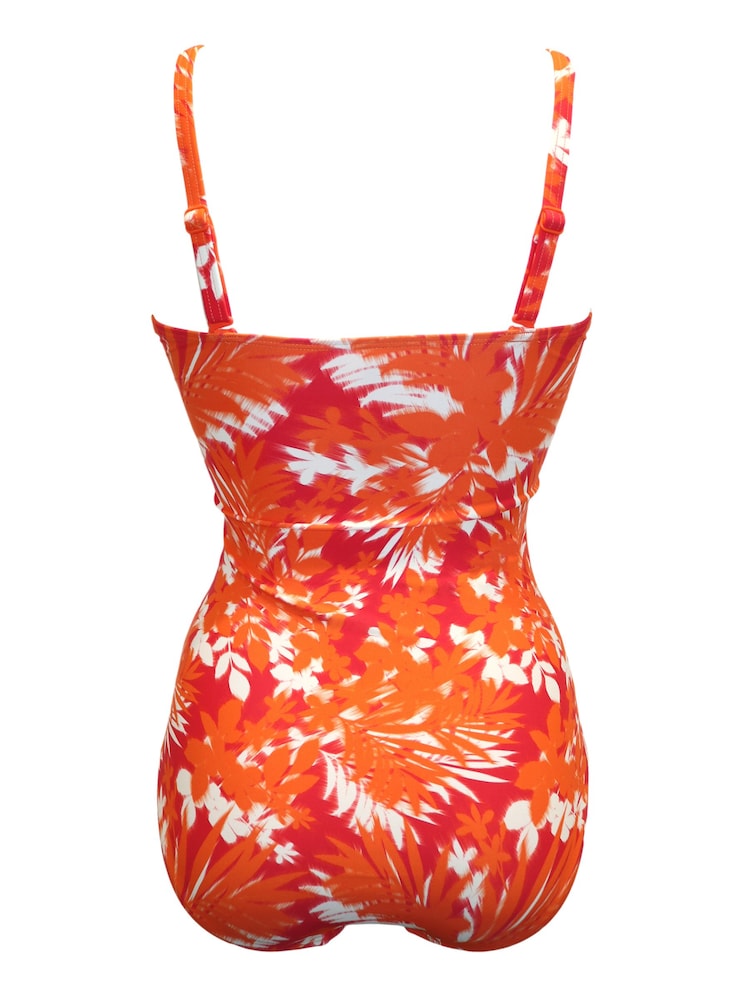 Motif tropical orange - Maillot de bain Pour Moi Santa Monica gainant au ventre à bretelles amovibles - Image 5 sur 5 Motif tropical orange - Maillot de bain Pour Moi Santa Monica gainant au ventre à bretelles amovibles - Image 5 sur 5