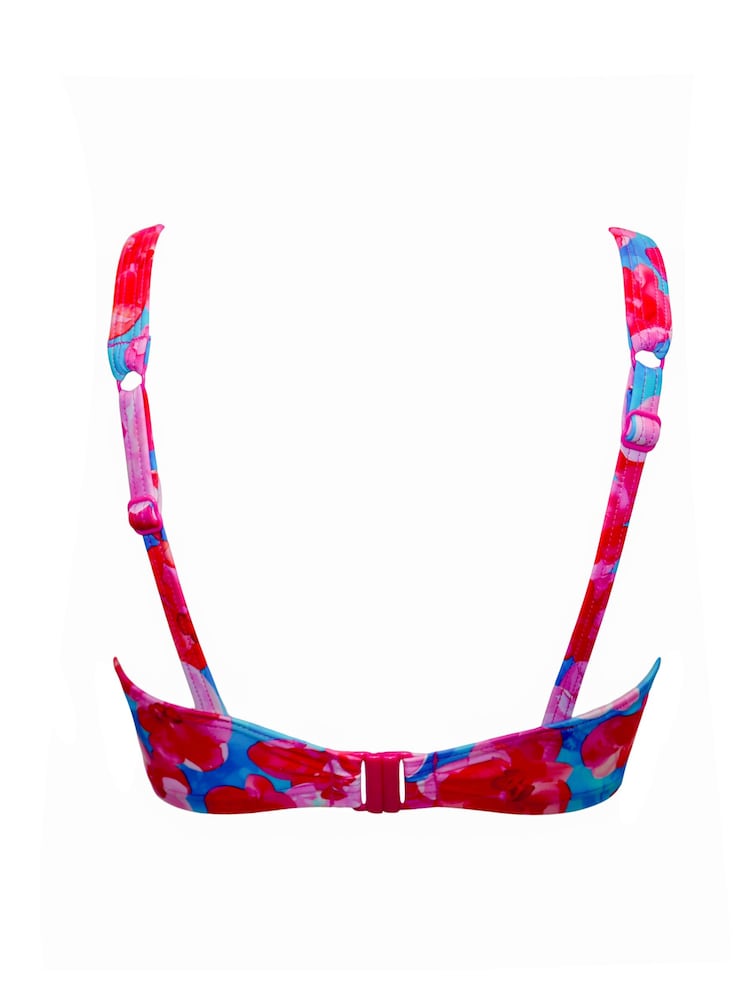 Pour Moi Blue Marrakesh Underwired Non Padded Top - Image 4 of 4 Pour Moi Blue Marrakesh Underwired Non Padded Top - Image 4 of 4