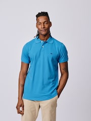 Aubin Blue Oliver Pique Polo Shirt - Image 1 of 3