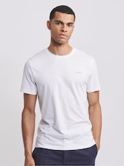 Aubin Appledore Crew Neck White Polo T-Shirt - Image 1 of 1
