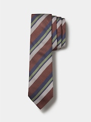 Marrón oscuro - Corbata de seda de Aubin - Imagen 1 de 2