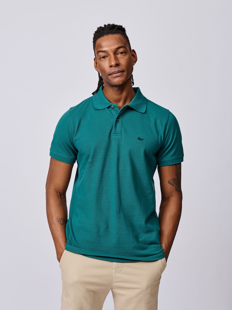 Aubin Green Oliver Pique Polo Shirt - Image 2 of 3