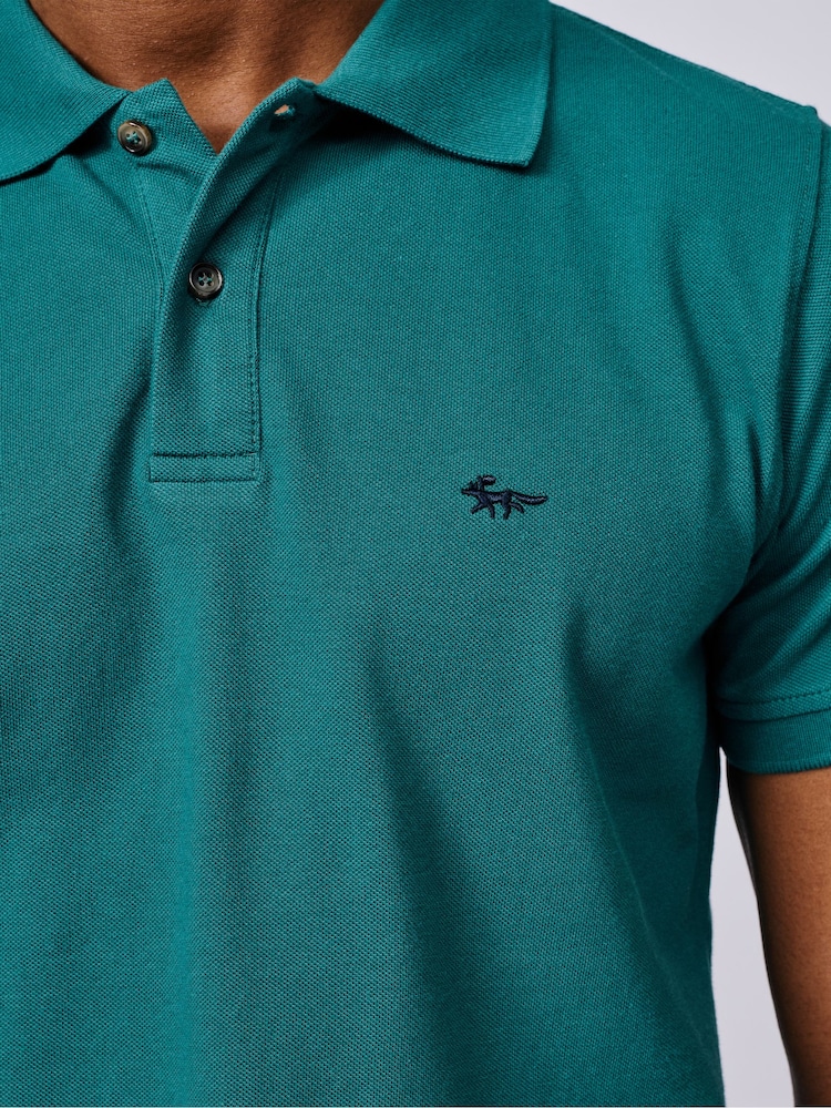 Aubin Green Oliver Pique Polo Shirt - Image 3 of 3