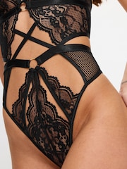Ann Summers Black Rosella Lace Halterneck Crotchless Body - Image 4 of 5