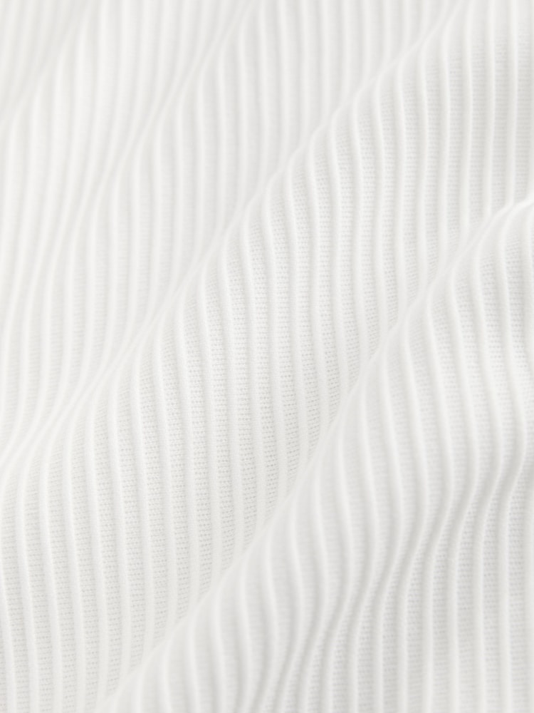 White Ottoman Single N.Premium Short Sleeve Textured T-Shirt - Image 8 of 8
