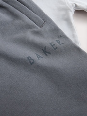 Baker by Ted Baker Grey Oversized Washed T-Shirts and Shorts Set - Image 5 of 7