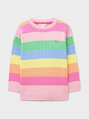 Crew Clothing Yellow Heritage Cable Crew-Neck Jumper - Image 2 of 4