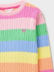 Crew Clothing Yellow Heritage Cable Crew-Neck Jumper - Image 4 of 4