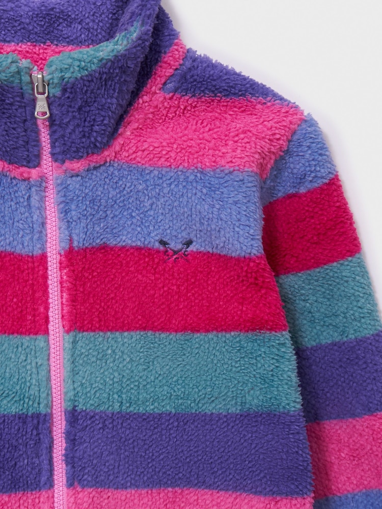 Crew Clothing Pink Borg Zip-Through Fleece - Image 3 of 3