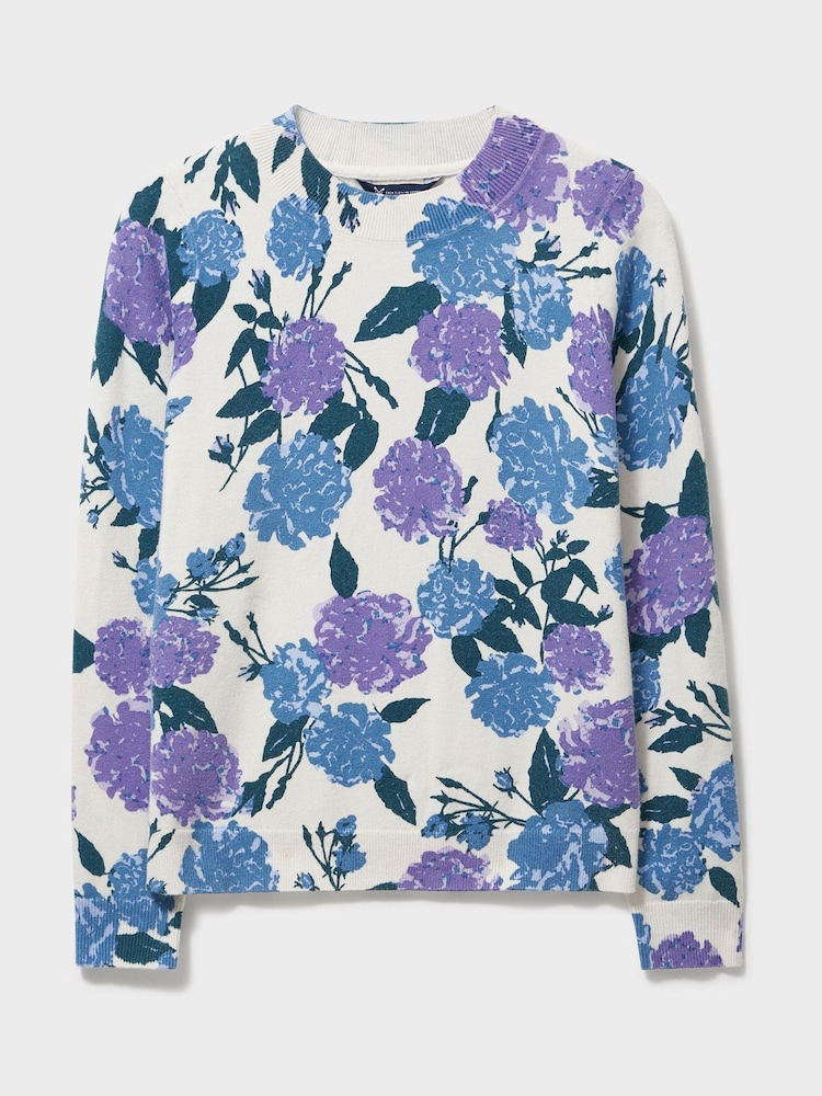 Crew Clothing White Printed Knitted Jumper - Image 5 of 5 Crew Clothing White Printed Knitted Jumper - Image 5 of 5