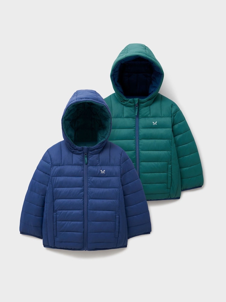 Crew Clothing Green Reversible Lightweight Lowther Jacket - Image 1 of 3 Crew Clothing Green Reversible Lightweight Lowther Jacket - Image 1 of 3