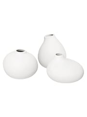 blomus 3 Piece White NONA Vase Set - Image 1 of 2