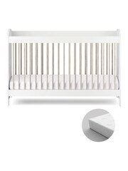 Silver Cross White Valencia Cot Bed with TrueFit Mattress - Image 1 of 6