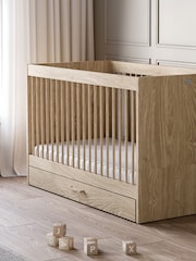 Silver Cross Brown Geneva Cot Bed and Dresser - Image 3 of 6