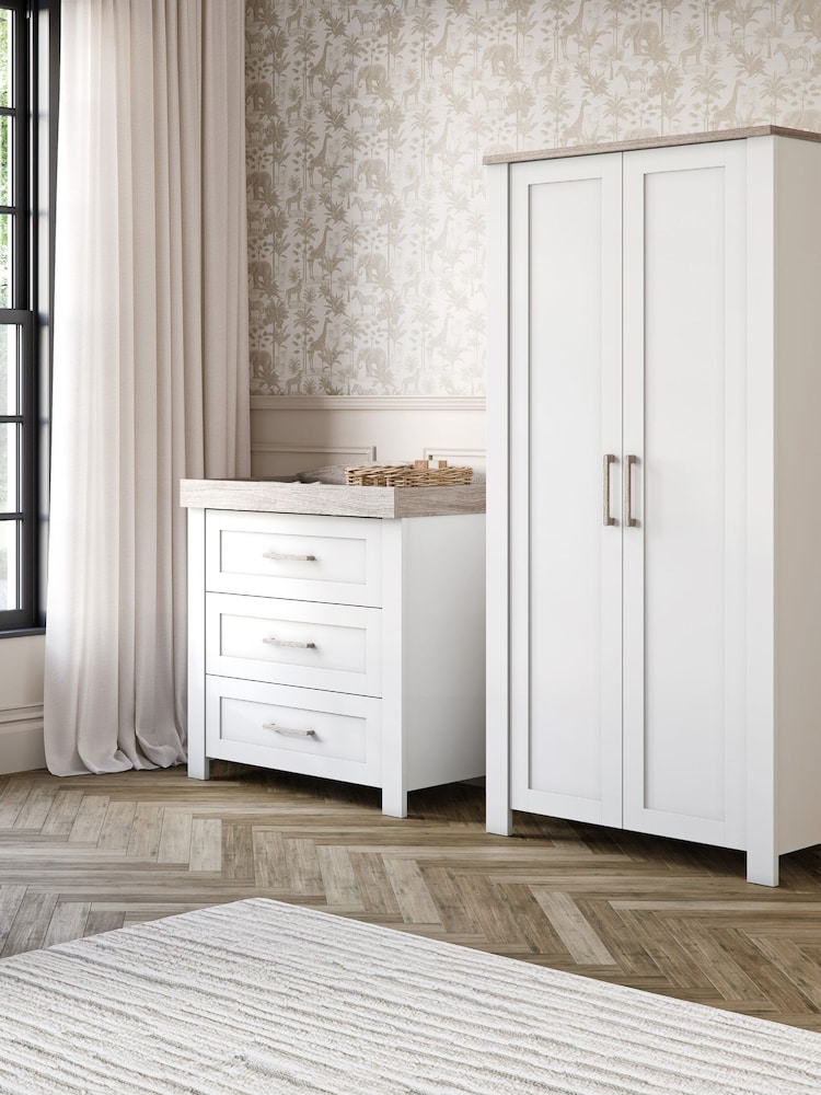 Silver Cross White Valencia Dresser and Wardrobe - Image 2 of 6