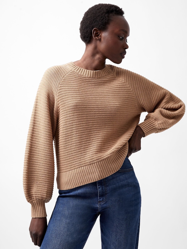 French Connection Brown Lily Mozart Bisop Slv Jumper - Image 1 of 5 French Connection Brown Lily Mozart Bisop Slv Jumper - Image 1 of 5