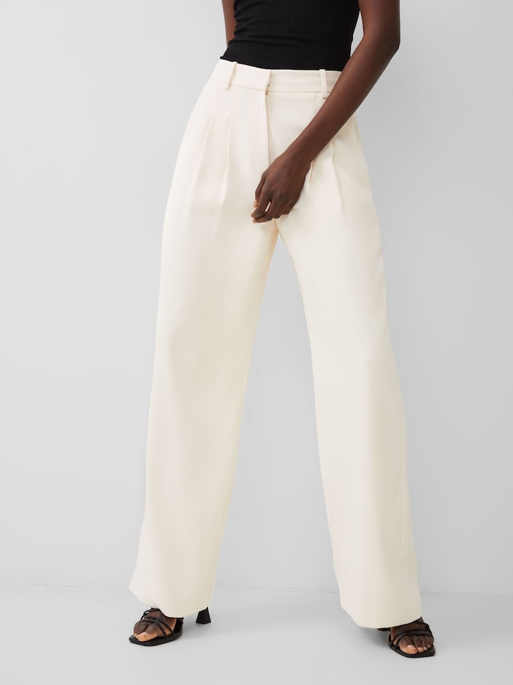 French Connection Cream Harrie Suiting Trousers - Image 1 of 6 French Connection Cream Harrie Suiting Trousers - Image 1 of 6