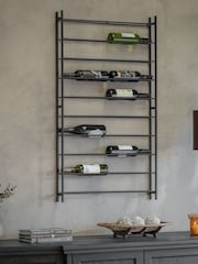 One.World Black Portland 20 Bottle Wall Wine Rack - Image 1 of 2