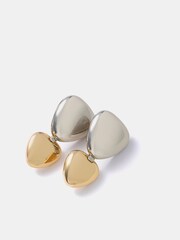 Mint Velvet Gold Tone Mixed Metal Drop Earrings - Image 1 of 3