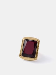 Mint Velvet Gold Plated Burgundy Stone Stud Earrings - Image 1 of 3