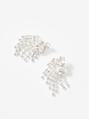 Mint Velvet Silver Tone Statement Crystal Earrings - Image 2 of 4