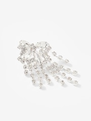 Mint Velvet Silver Tone Statement Crystal Earrings - Image 3 of 4