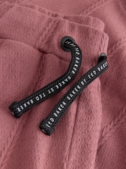 Baker by Ted Baker Plum Purple Textured T-Shirt and Shorts Set - Image 5 of 6