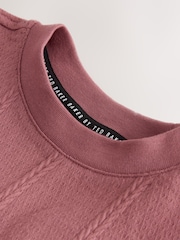 Baker by Ted Baker Plum Purple Textured T-Shirt and Shorts Set - Image 6 of 6