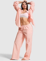 Victoria's Secret Pink Vitamin C Orange Stripe Long Split Leg Pyjama Bottoms - Image 1 of 3