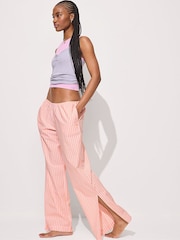 Victoria's Secret Pink Vitamin C Orange Stripe Long Split Leg Pyjama Bottoms - Image 3 of 3