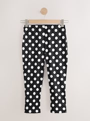 Black/White Polka Dot Capri Cropped Length Trousers - Image 1 of 3
