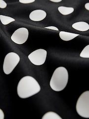 Black/White Polka Dot Capri Cropped Length Trousers - Image 3 of 3