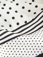 Monochrome Polka Dot Border Print Satin Cape Top - Image 2 of 3